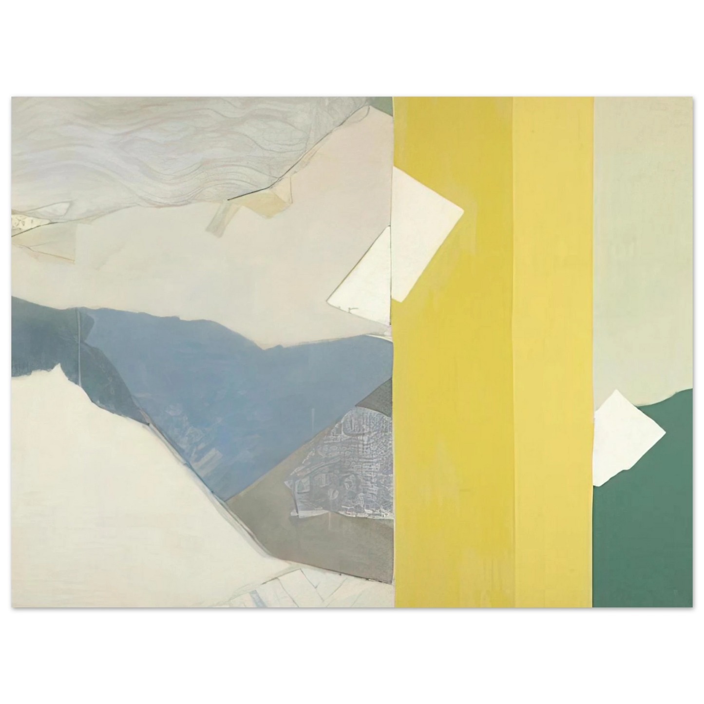 Kenzo Okada - Three Whites - 1963 Fine Art Poster - Default Title