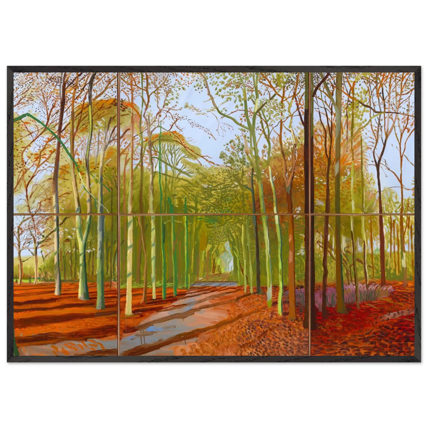 David Hockney - Woldgate Woods, 21, 23 & 29 November 2006 - A0 (84.1 x 118.9 cm) - Fine Art Poster-canvas - -
