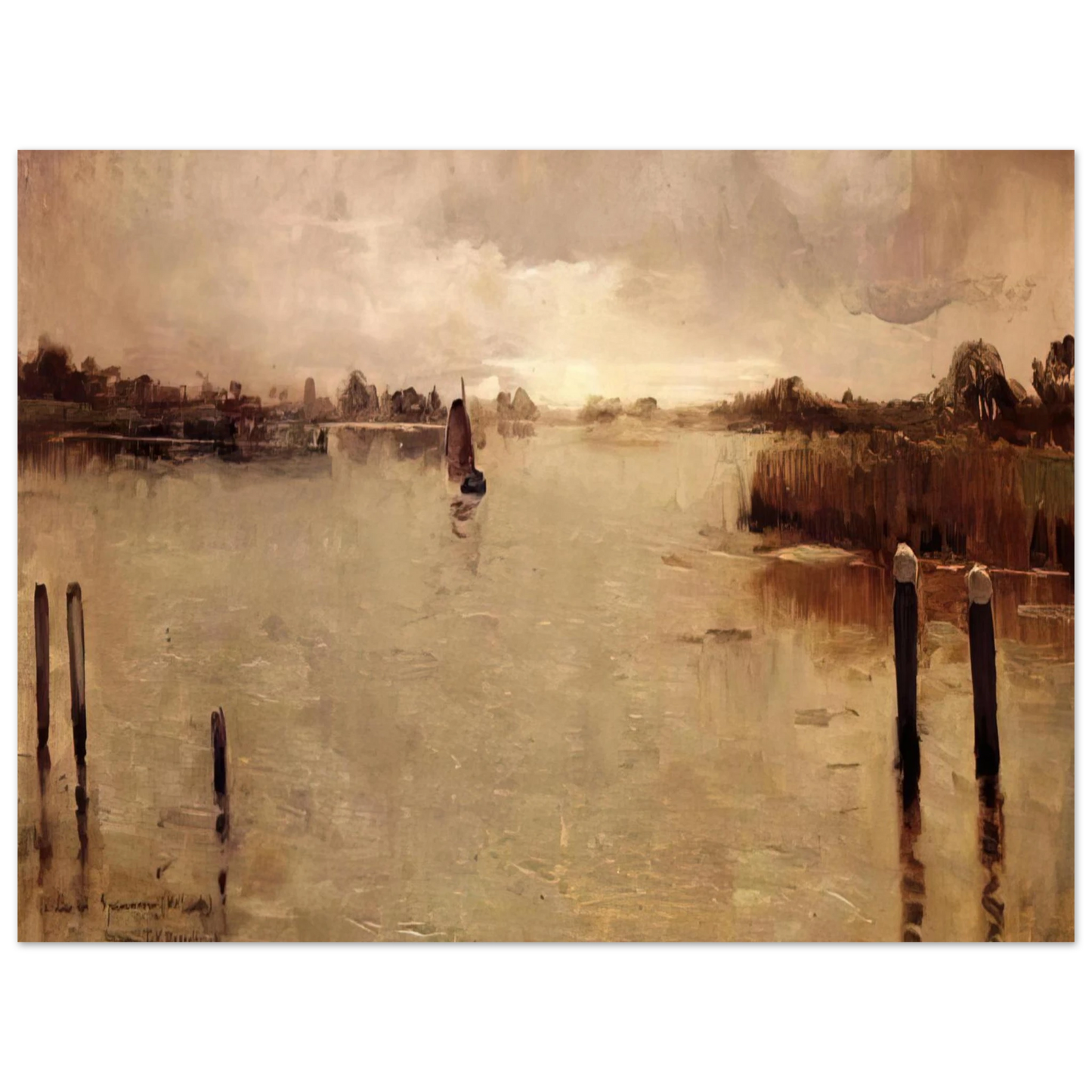 Theo van Rysselberghe - SPAARNWOUDE ISLAND 1883 Fine Art Poster - Default Title