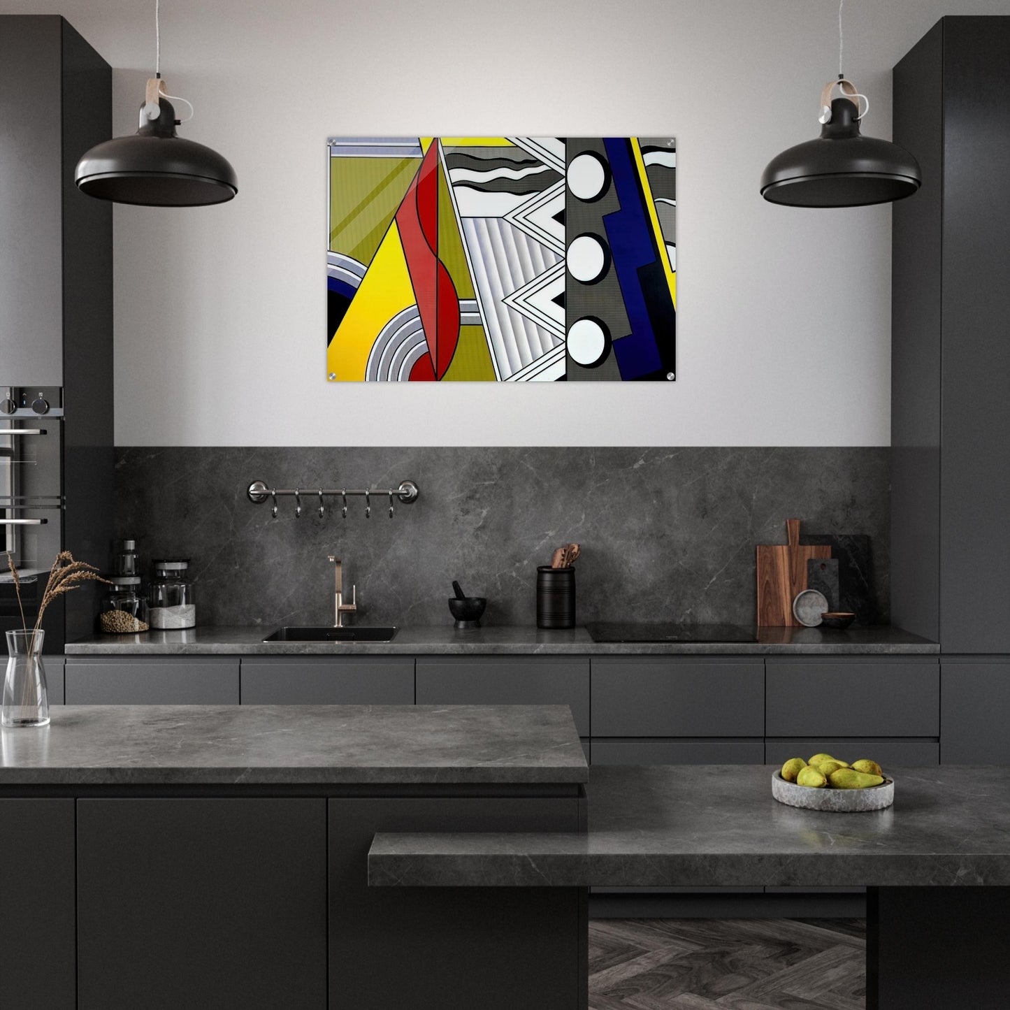 MODERN PAINTING WITH CLEF 1967 - Roy Lichtenstein Acrylic Print - 70x100 cm / 28x40″ inches