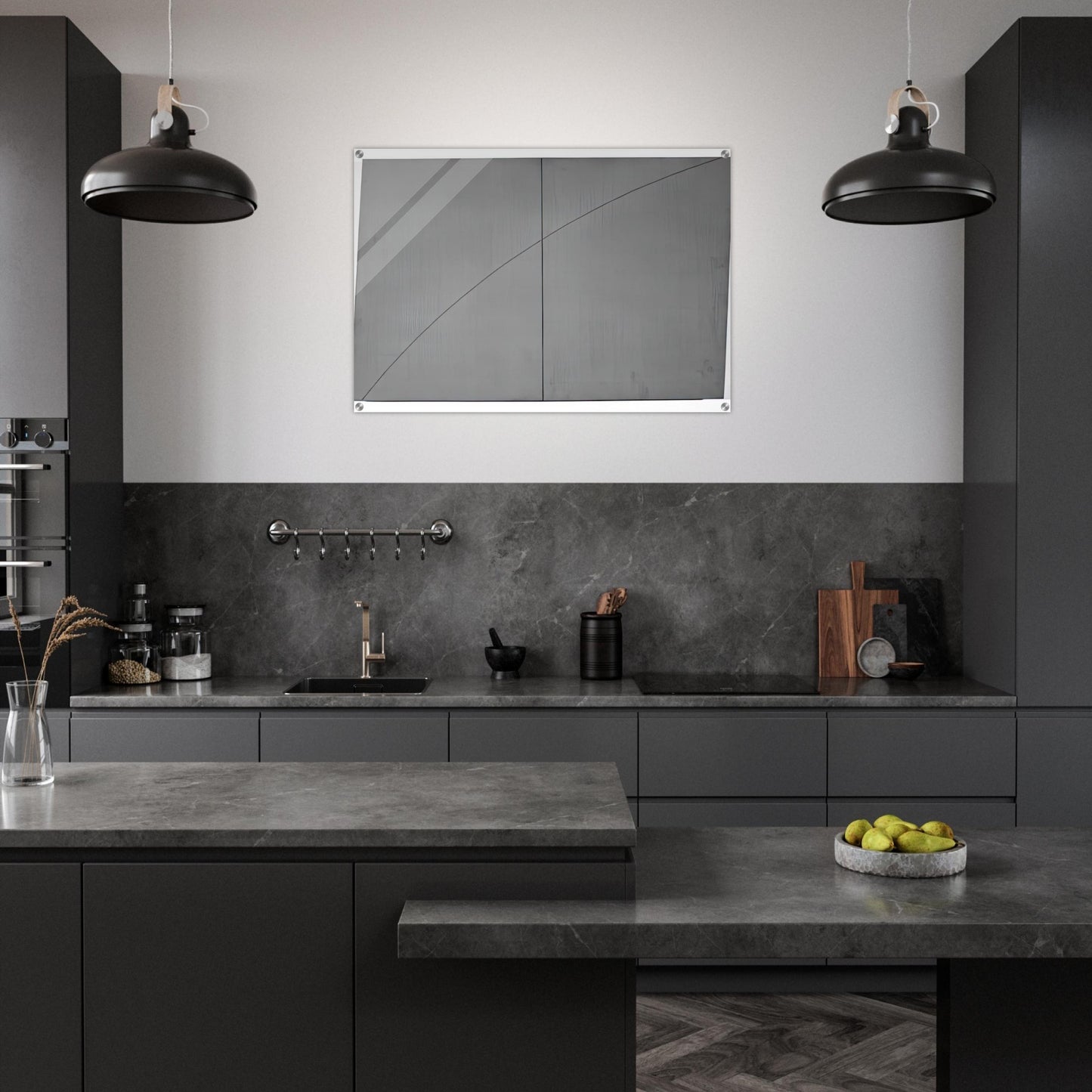 A CURVED LINE WITHIN TWO DISTORTED RECTANGLES 1978 - Robert Mangold Acrylic Print - 70x100 cm / 28x40″ inches