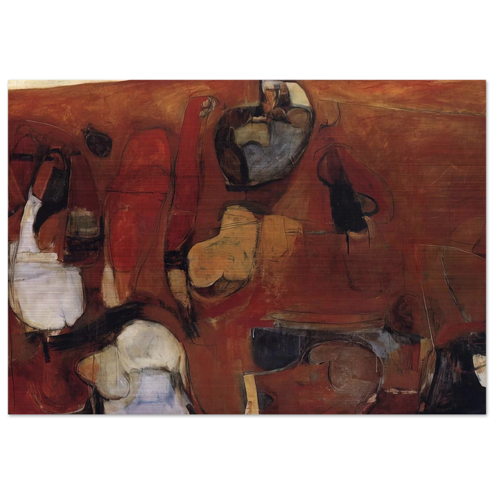 Untitled Red Painting - 1960 - Brett Whiteley Brushed Aluminum Print - 70x100 cm / 28x40 inches | Brett Whiteley Aluminum Print | Brett Whiteley Prints