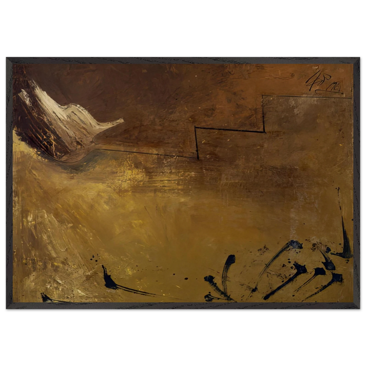 Sebastopol Autumn - 1961 - Hassel Smith 70x100 cm / 28x40 inches Framed Art Print – Black Wooden Frame