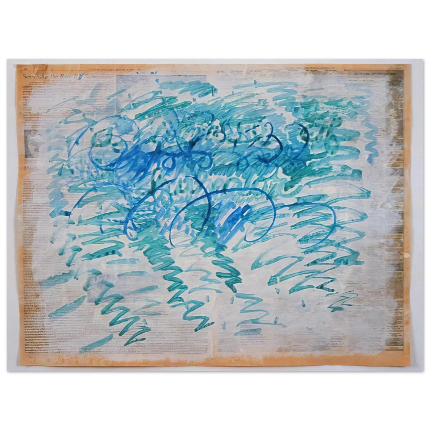 Paul Thek - Untitled Blue Zig-Zags - 1988 Fine Art Poster - Default Title