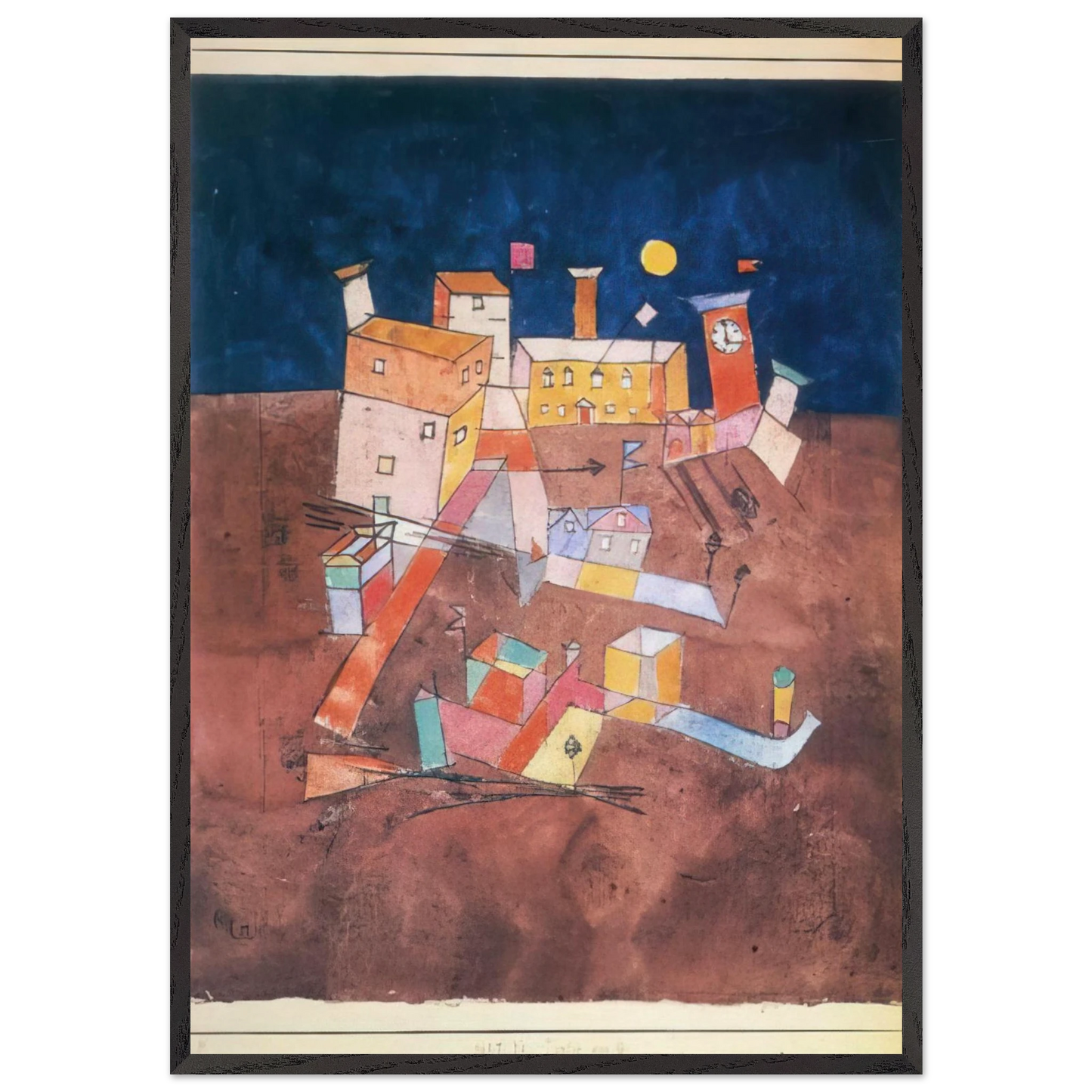 PART OF G 1927 - Paul Klee Framed Art Print – Black Wooden Frame - Default Title - -Framed Art Print