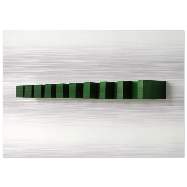 Untitled Bernstein 74-8 - 1974 - Donald Judd Brushed Aluminum Print - 70x100 cm / 28x40 inches | Donald Judd Aluminum Print | Donald Judd Prints