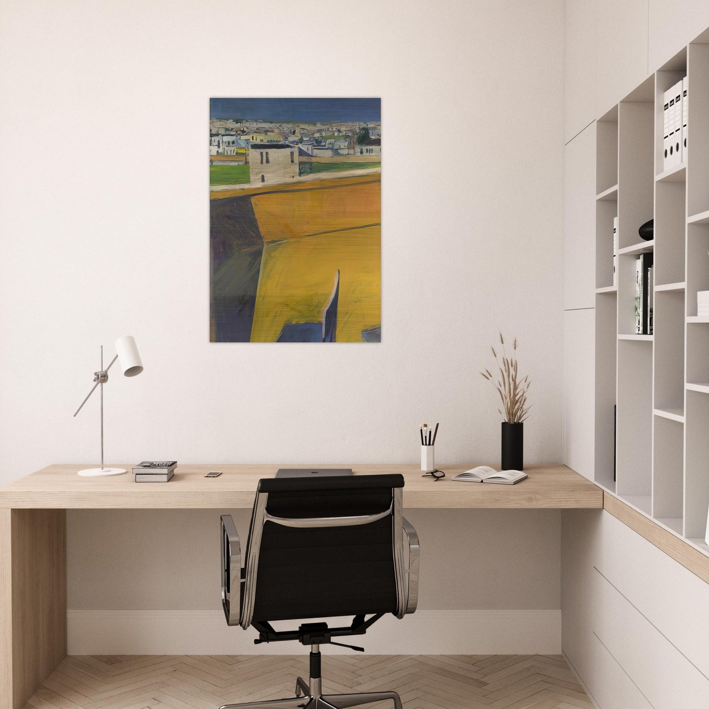 Yellow Porch - Richard Diebenkorn Brushed Aluminum Print - 70x100 cm / 28x40 inches | Richard Diebenkorn Aluminum Print | Richard Diebenkorn Prints