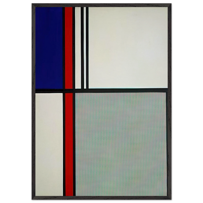 NONOBJECTIVE II 1964 - Roy Lichtenstein 70x100 cm / 28x40 inches Framed Art Print – Black Wooden Frame