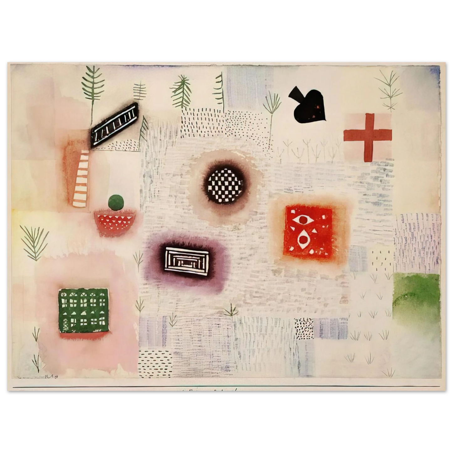 Paul Klee - PLACE SIGNS 1926 Fine Art Poster - Default Title