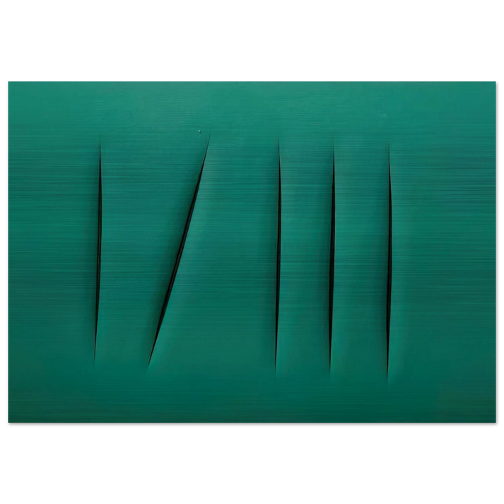 Concept Spatial - Lucio Fontana Brushed Aluminum Print - 70x100 cm / 28x40 inches | Lucio Fontana Aluminum Print | Lucio Fontana Prints