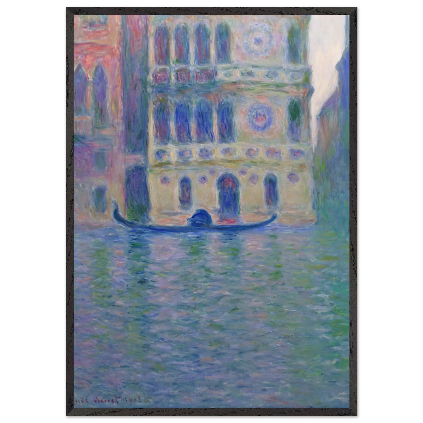 Palazzo Dario 4 - claude monet Framed Art Print – Black Wooden Frame - Default Title - -Framed Art Print