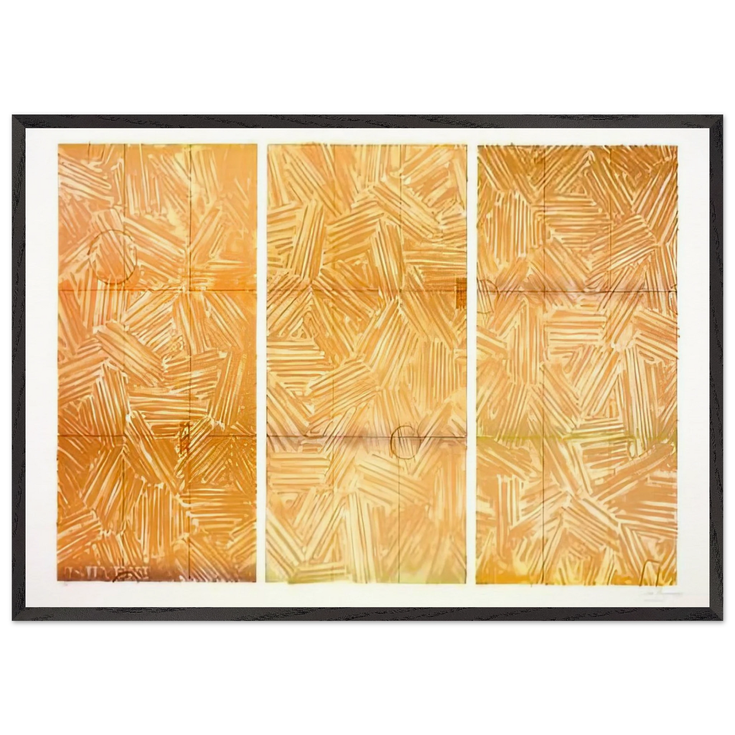 USUYUKI 1979 - Jasper Johns Framed Art Print – Black Wooden Frame - Default Title - -Framed Art Print