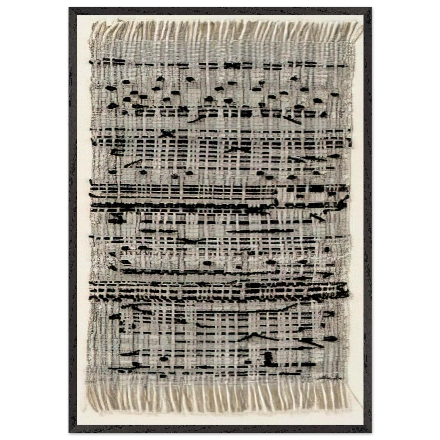 HAIKU 1961 - Anni Albers Framed Art Print – Black Wooden Frame - Default Title - -Framed Art Print