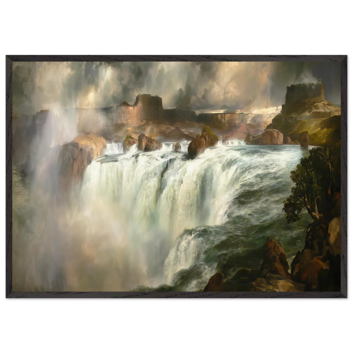 Shenandoah River - Thomas Moran 70x100 cm / 28x40 inches Framed Art Print – Black Wooden Frame
