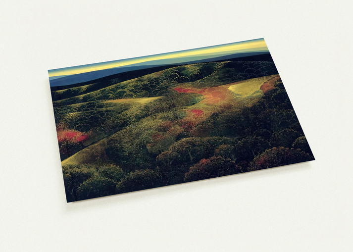 Late October By Eyvind Earle Pack of 10 Post Cards | Eyvind Earle Post Cards | A6 (10.5 x 14.8 cm) - 4.1 x 5.8 inches