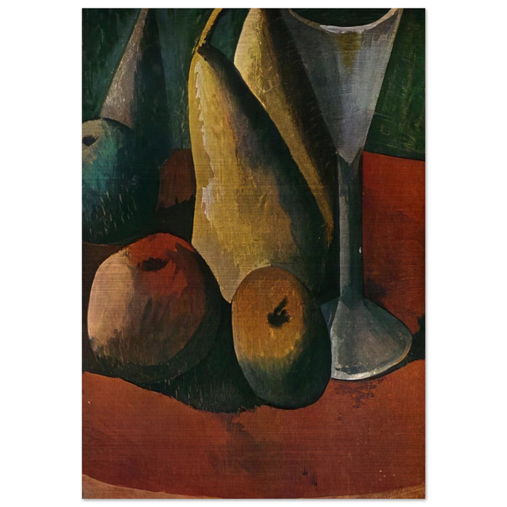 Glass and fruits - Pablo Picasso Brushed Aluminum Print - 70x100 cm / 28x40 inches | Pablo Picasso Aluminum Print | Pablo Picasso Prints