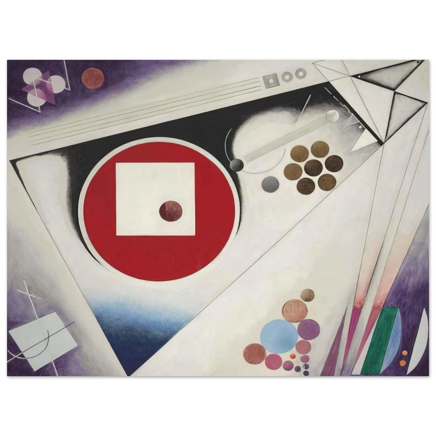 Rudolf Bauer - THIRD SYMPHONY IN 3 MOVEMENTS 1930 Fine Art Poster - Default Title