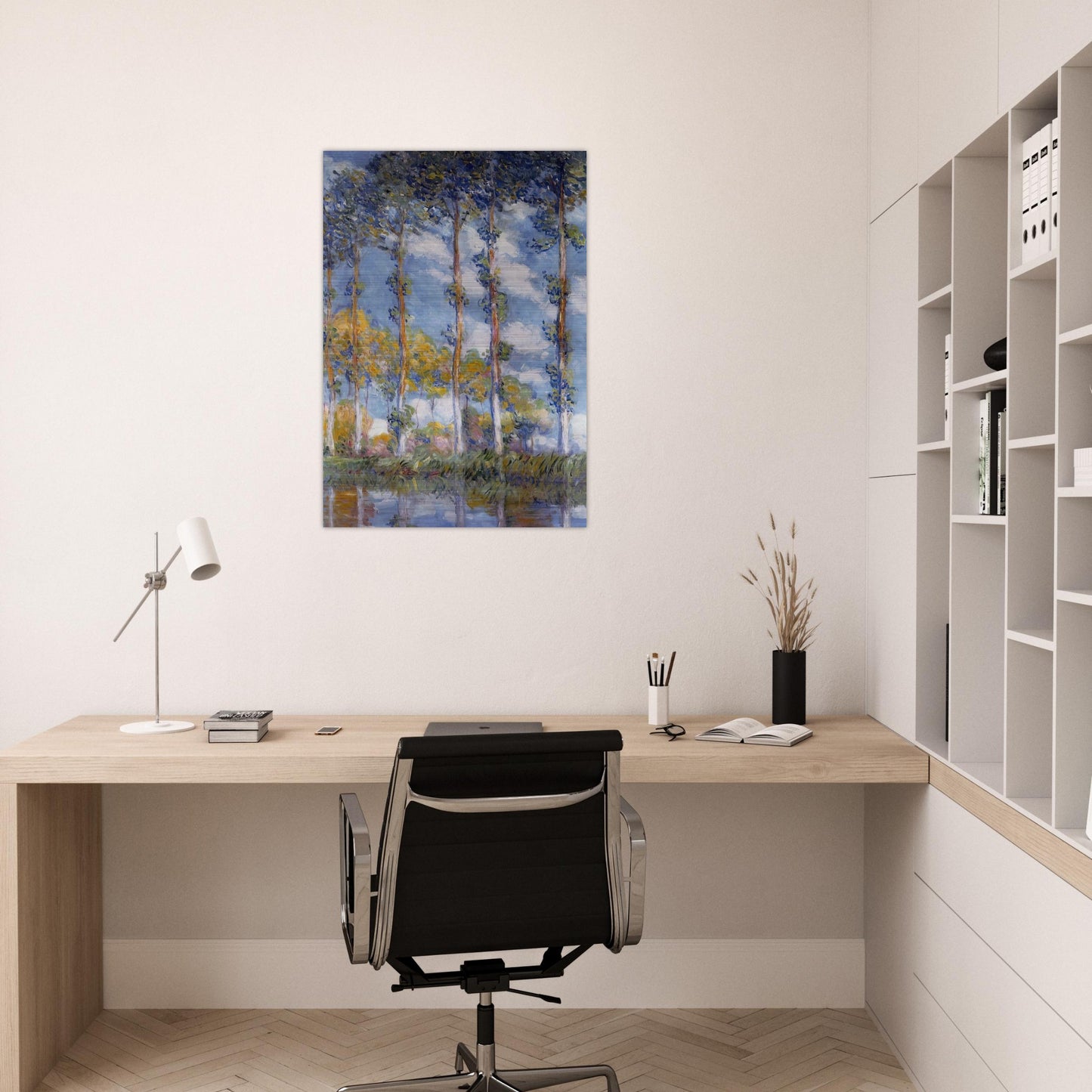 Poplars - claude monet Brushed Aluminum Print - 70x100 cm / 28x40 inches | claude monet Aluminum Print | claude monet Prints