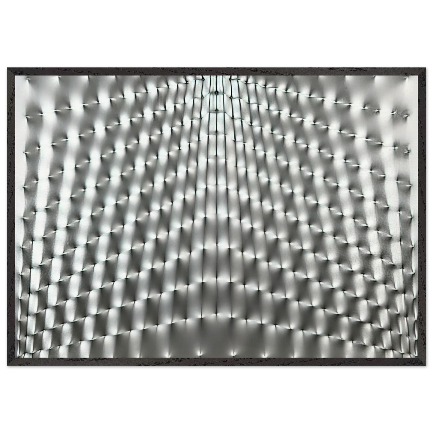 Superficie Argento - 1973 - Enrico Castellani 70x100 cm / 28x40 inches Framed Art Print – Black Wooden Frame