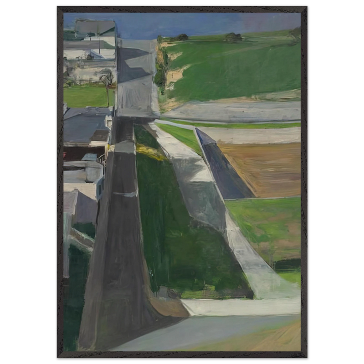 Cityscape I - Richard Diebenkorn 70x100 cm / 28x40 inches Framed Art Print – Black Wooden Frame