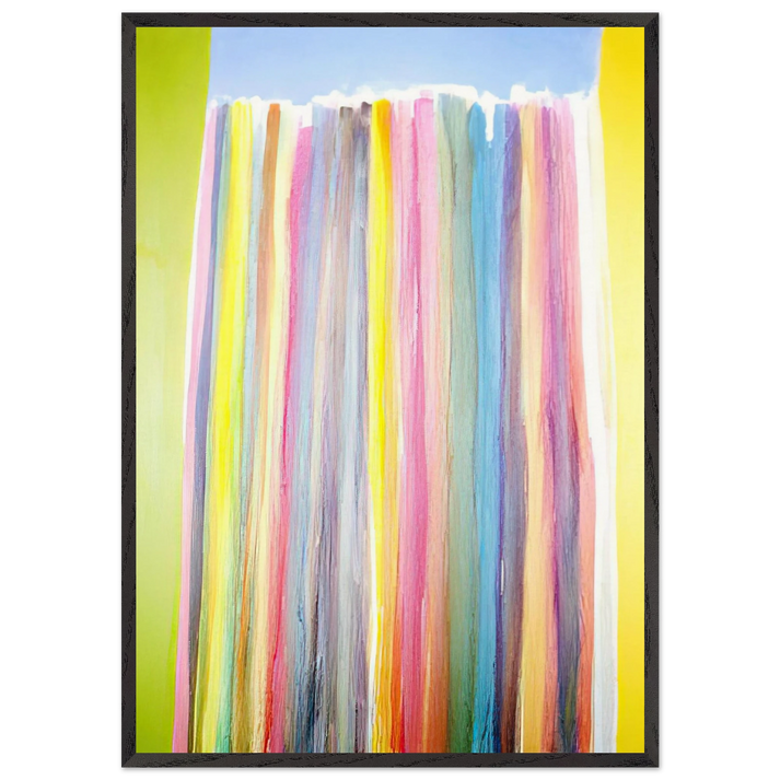 Oriole Sky - 1972 - Ronnie Landfield 70x100 cm / 28x40 inches Framed Art Print – Black Wooden Frame