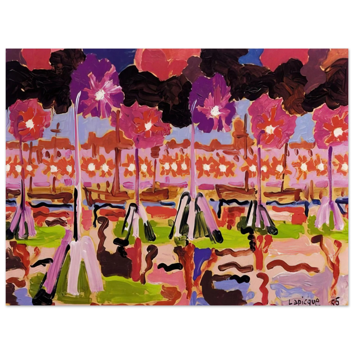 Charles Lapicque - Quai àVenise - 1955 Fine Art Poster - Default Title