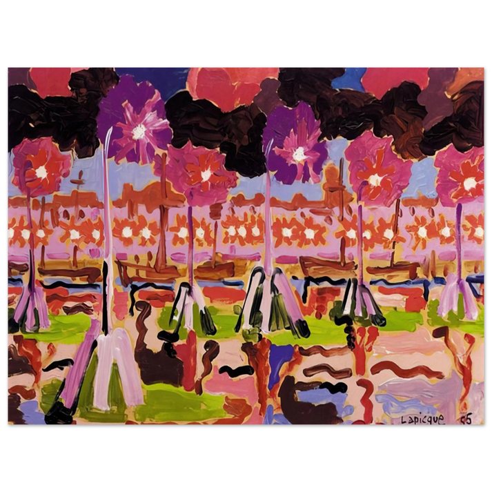 Charles Lapicque - Quai àVenise - 1955 75x100 cm / 30x40inches Fine Art Poster