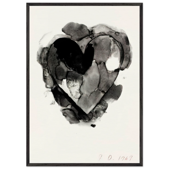 WELCOME HOME RARE BIRDS 1969 - Jim Dine 70x100 cm / 28x40 inches Framed Art Print – Black Wooden Frame