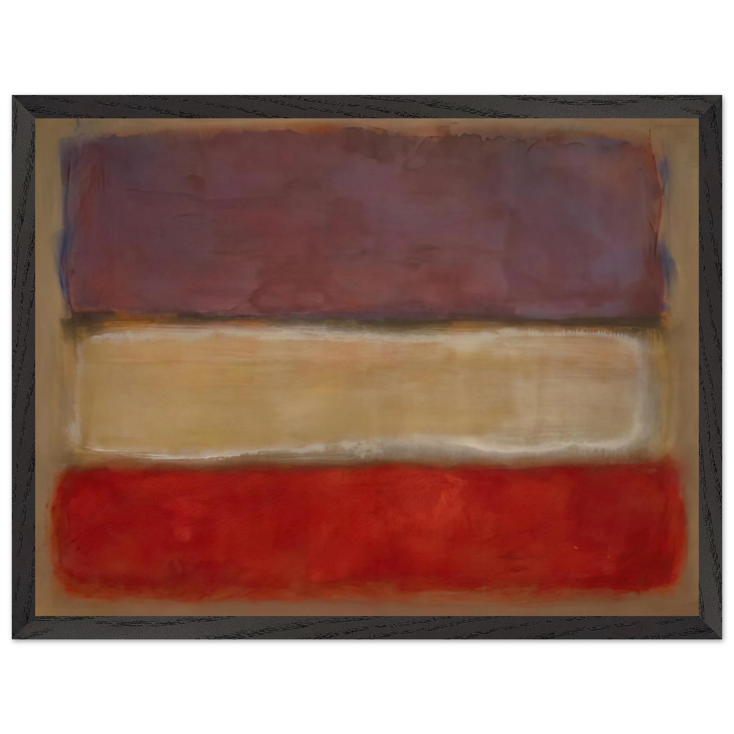 Mark Rothko - Untitled Purple, White, and Red - 1953 Wall Art - 60x80 cm / 24x32 inches - Premium Wooden Framed Poster With Fine Art Paper-canvas - Wood frame
