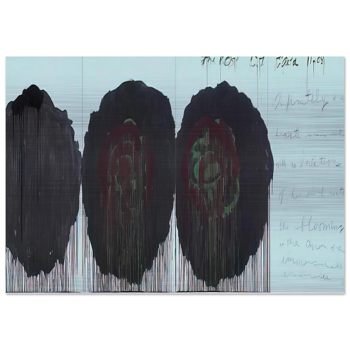 The Rose V - Cy Twombly Brushed Aluminum Print - 70x100 cm / 28x40 inches | Cy Twombly Aluminum Print | Cy Twombly Prints