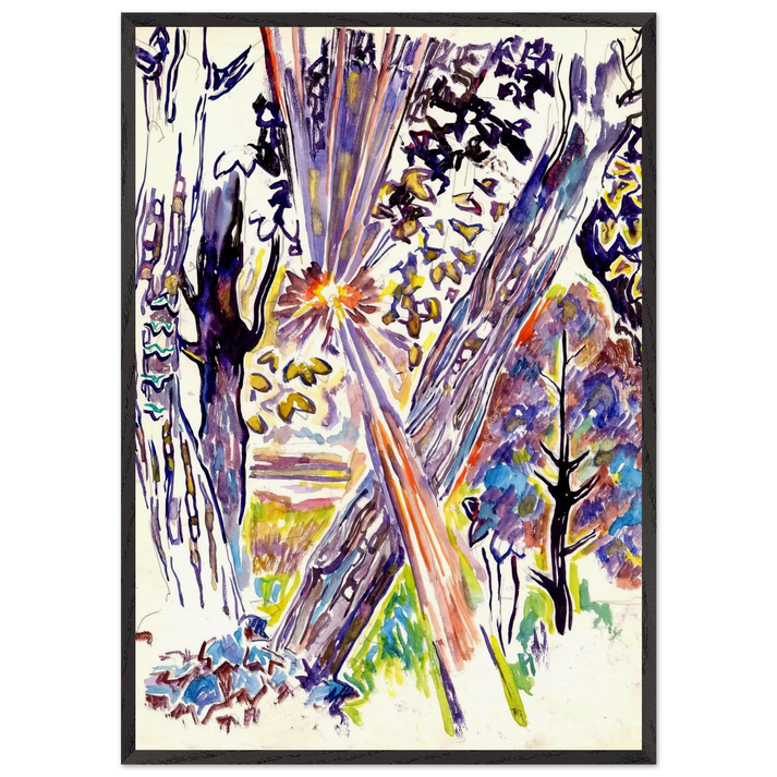 Walter Anderson N9 - Walter Inglis Anderson 70x100 cm / 28x40 inches Framed Art Print – Black Wooden Frame | Walter Anderson Prints