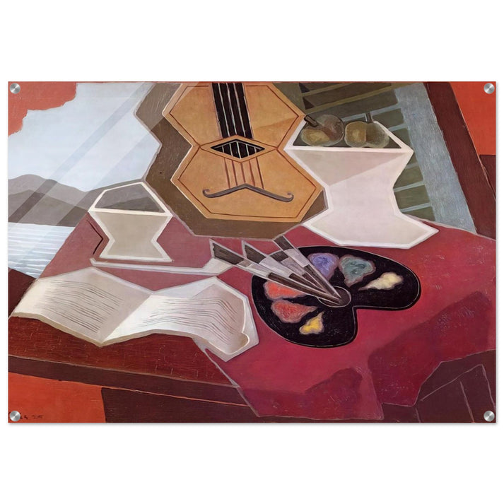 TABLE OVERLOOKING THE SEA 1925 - Juan Gris Acrylic Print - 70x100 cm / 28x40″ inches