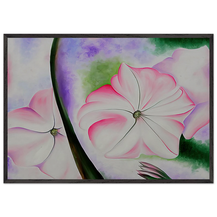 Petunia No 2 - Georgia OKeeffe 70x100 cm / 28x40 inches Framed Art Print – Black Wooden Frame