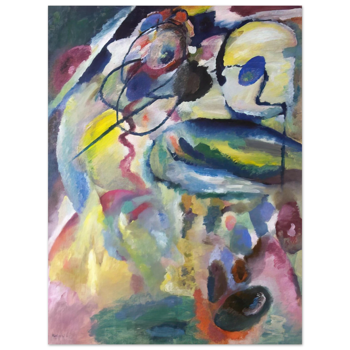 Wassily Kandinsky - PICTURE WITH A CIRCLE 1911 Fine Art Poster - Default Title