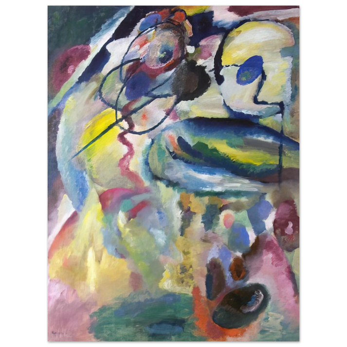Wassily Kandinsky - PICTURE WITH A CIRCLE 1911 75x100 cm / 30x40inches Fine Art Poster