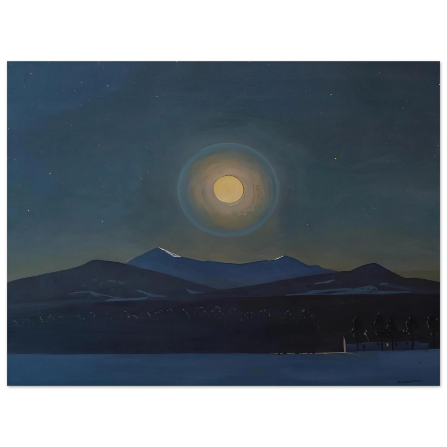Rockwell Kent - Moonlight, Winter Fine Art Poster - Default Title