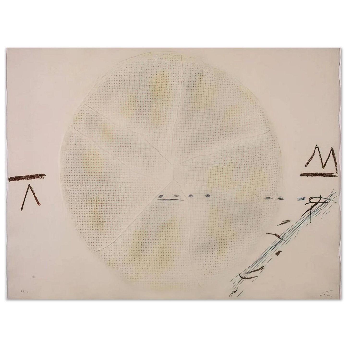 Antoni Tapies - THE SIEVE 1972 Fine Art Poster - Default Title