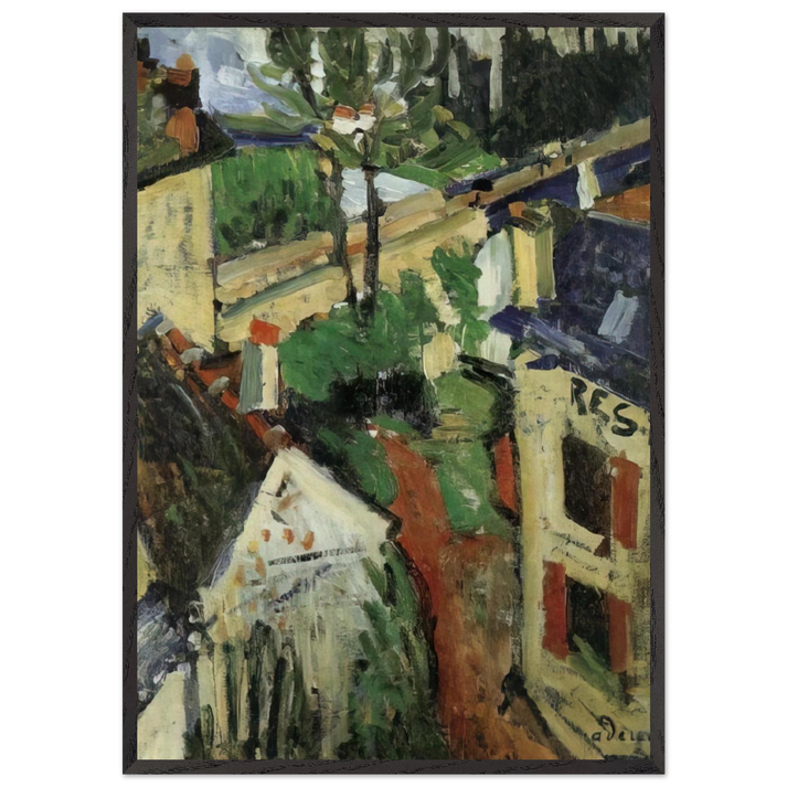 BAKER S HOTEL - Andre Derain 70x100 cm / 28x40 inches Framed Art Print – Black Wooden Frame