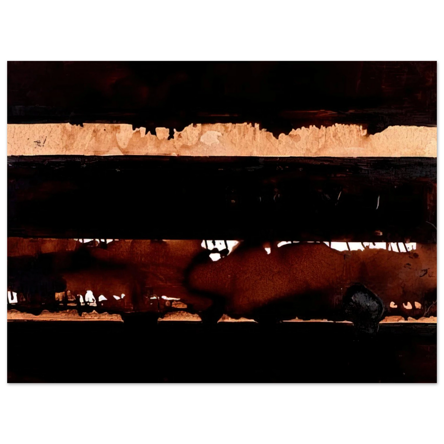Pierre Soulages - B-Walnut Stain - 2004 Fine Art Poster - Default Title