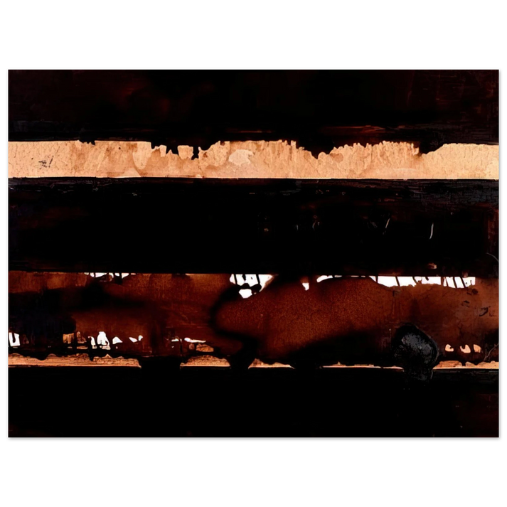Pierre Soulages - B-Walnut Stain - 2004 75x100 cm / 30x40inches Fine Art Poster