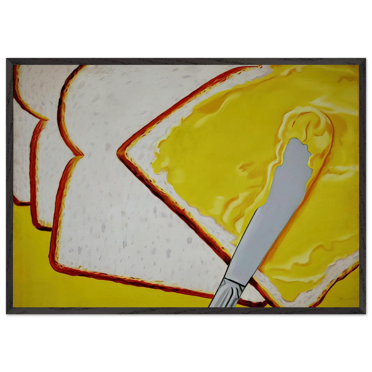 White Bread - James Rosenquist Framed Art Print – Black Wooden Frame - Default Title - -Framed Art Print
