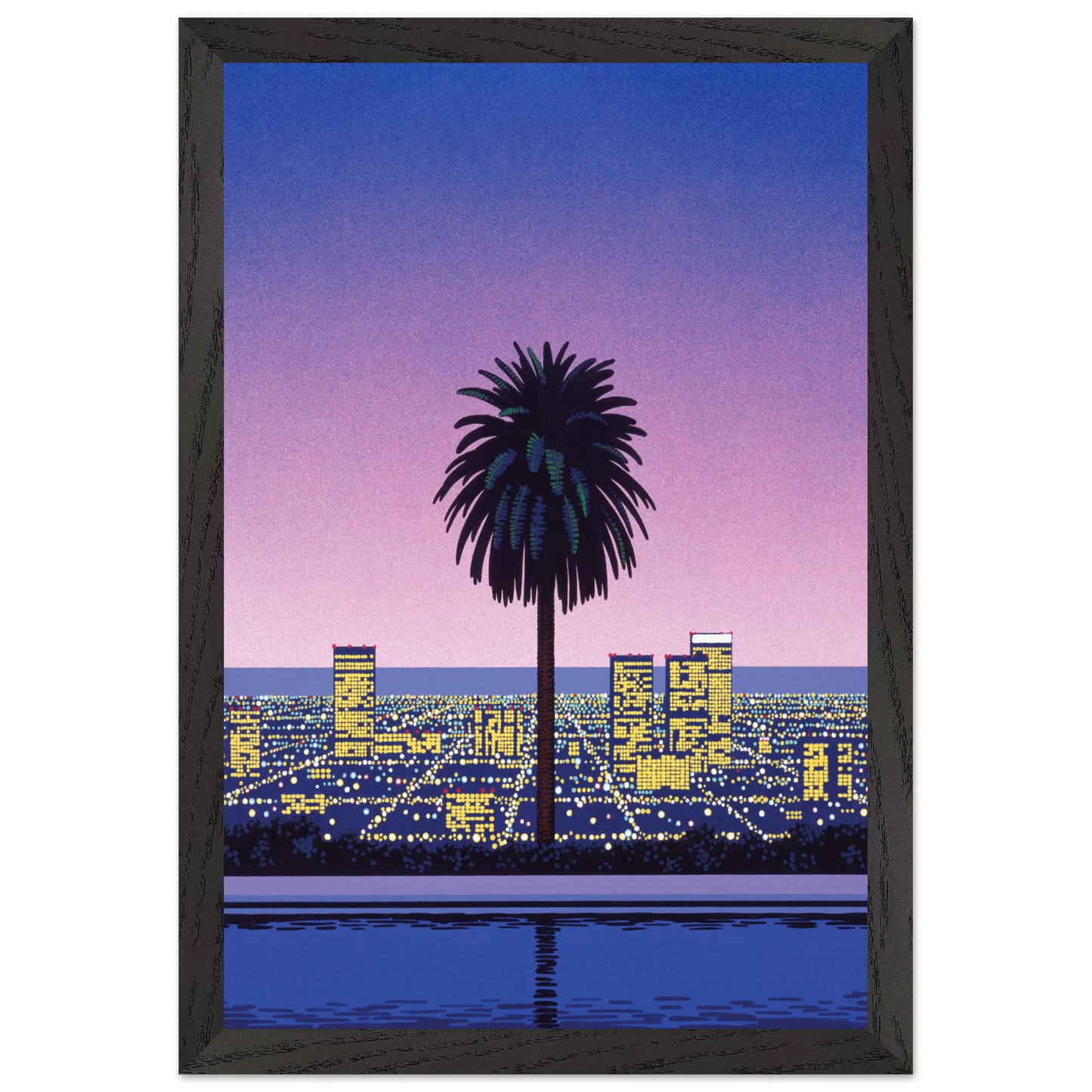 Hiroshi Nagai - Pacific Breeze 2 Wall Art - 60x80 cm / 24x32 inches - Premium Wooden Framed Poster With Fine Art Paper - White frame