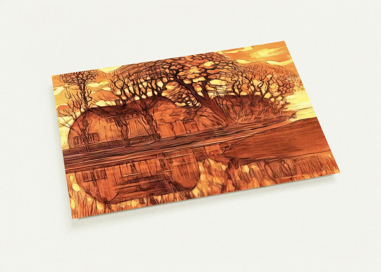 Farm at Duivendrecht By Piet Mondrian Pack of 10 Post Cards | Piet Mondrian Post Cards | A6 (10.5 x 14.8 cm) - 4.1 x 5.8 inches