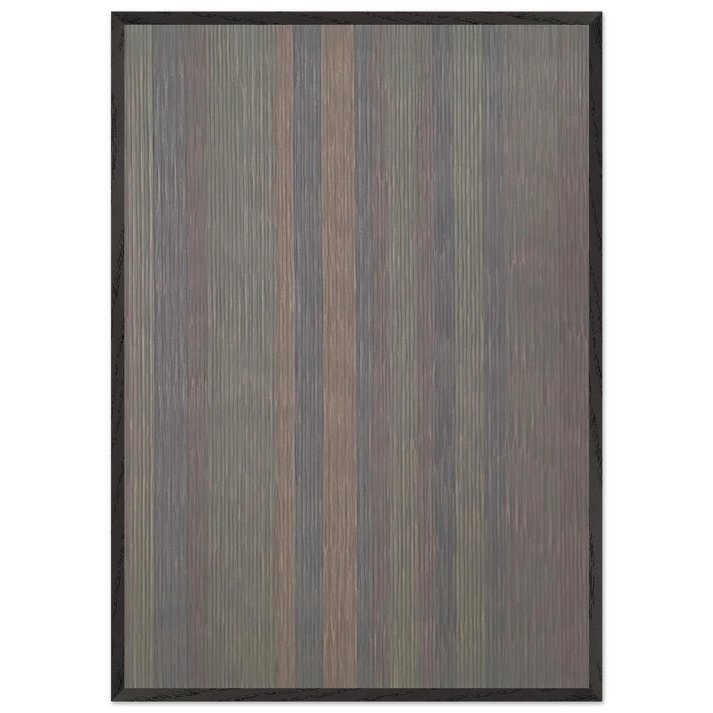 Pocahontas - 1978 - Gene Davis 70x100 cm / 28x40 inches Framed Art Print – Black Wooden Frame