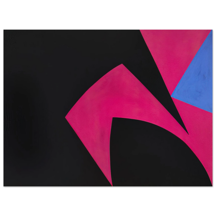 Lorser Feitelson - Magical Space Forms Black, Fuchsia - 1951 75x100 cm / 30x40inches Fine Art Poster