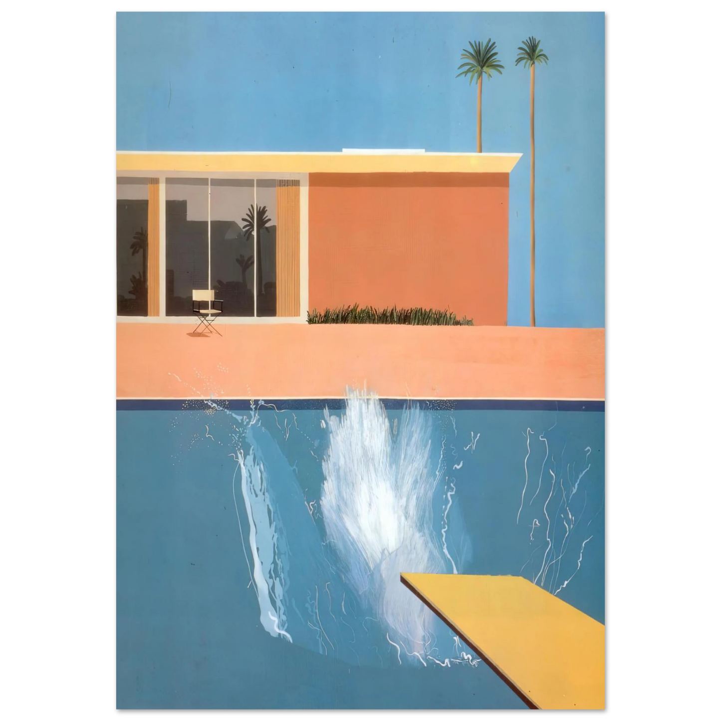 David Hockney - David Hockney Wall art - A2 (42 x 59.4 cm) - Premium Wooden Framed Poster With Fine Art Paper - Black frame