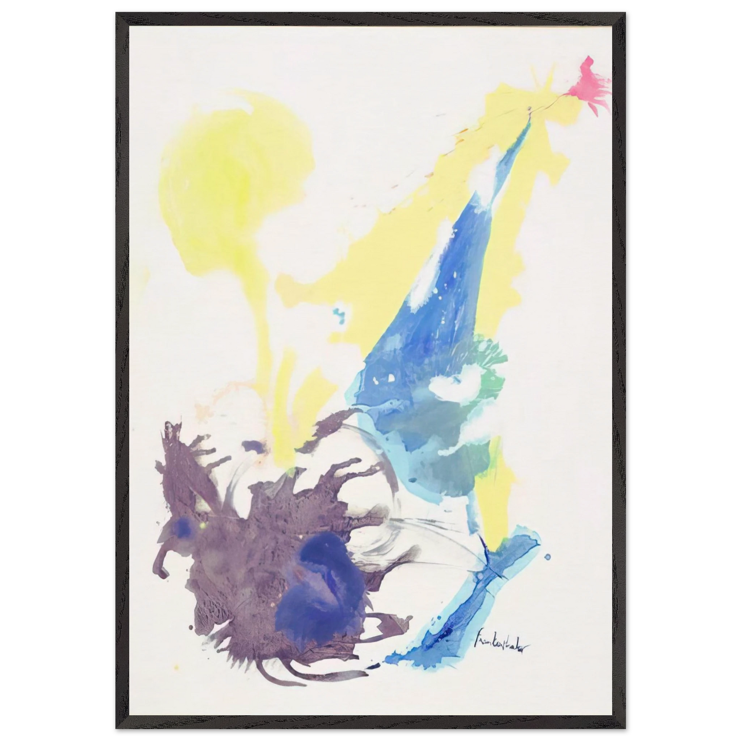 Moving Day - 1961 - Helen Frankenthaler 70x100 cm / 28x40 inches Framed Art Print – Black Wooden Frame