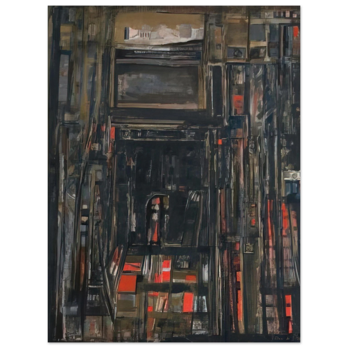 Maria Helena Vieira da Silva - Le theatre PIrandello - 1976 75x100 cm / 30x40inches Fine Art Poster