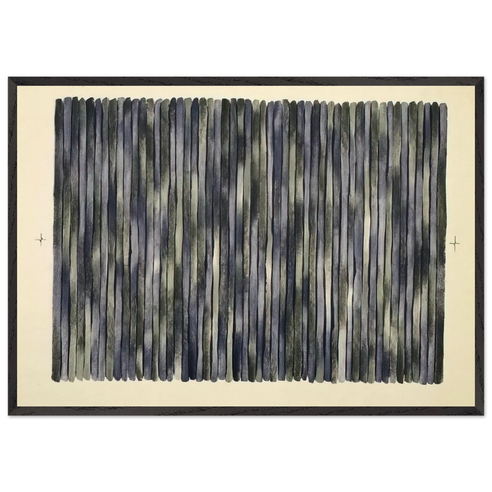 Adams Rib - 1980 - Gene Davis 70x100 cm / 28x40 inches Framed Art Print – Black Wooden Frame
