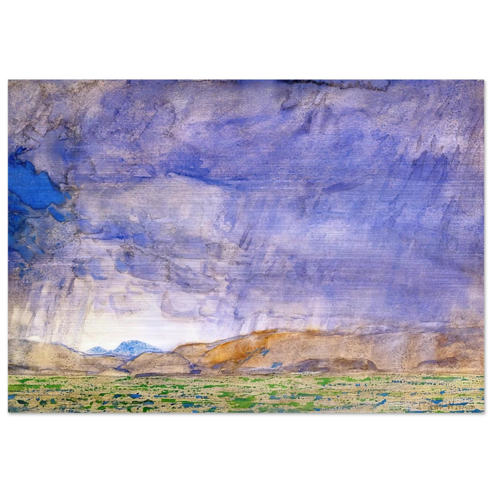 Thunderstorm on the Oregon Trail - Childe Hassam Brushed Aluminum Print - 70x100 cm / 28x40 inches | Childe Hassam Aluminum Print | Childe Hassam Prints